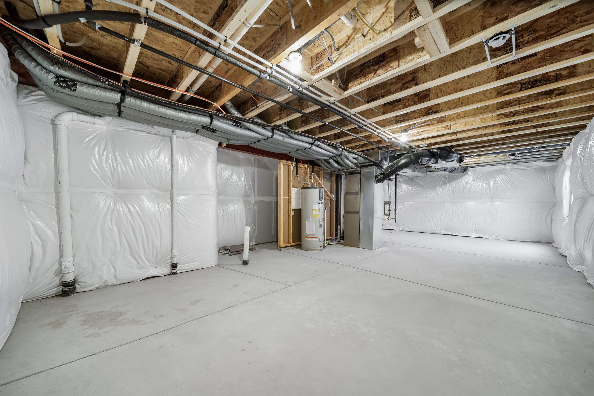 unfinished basement