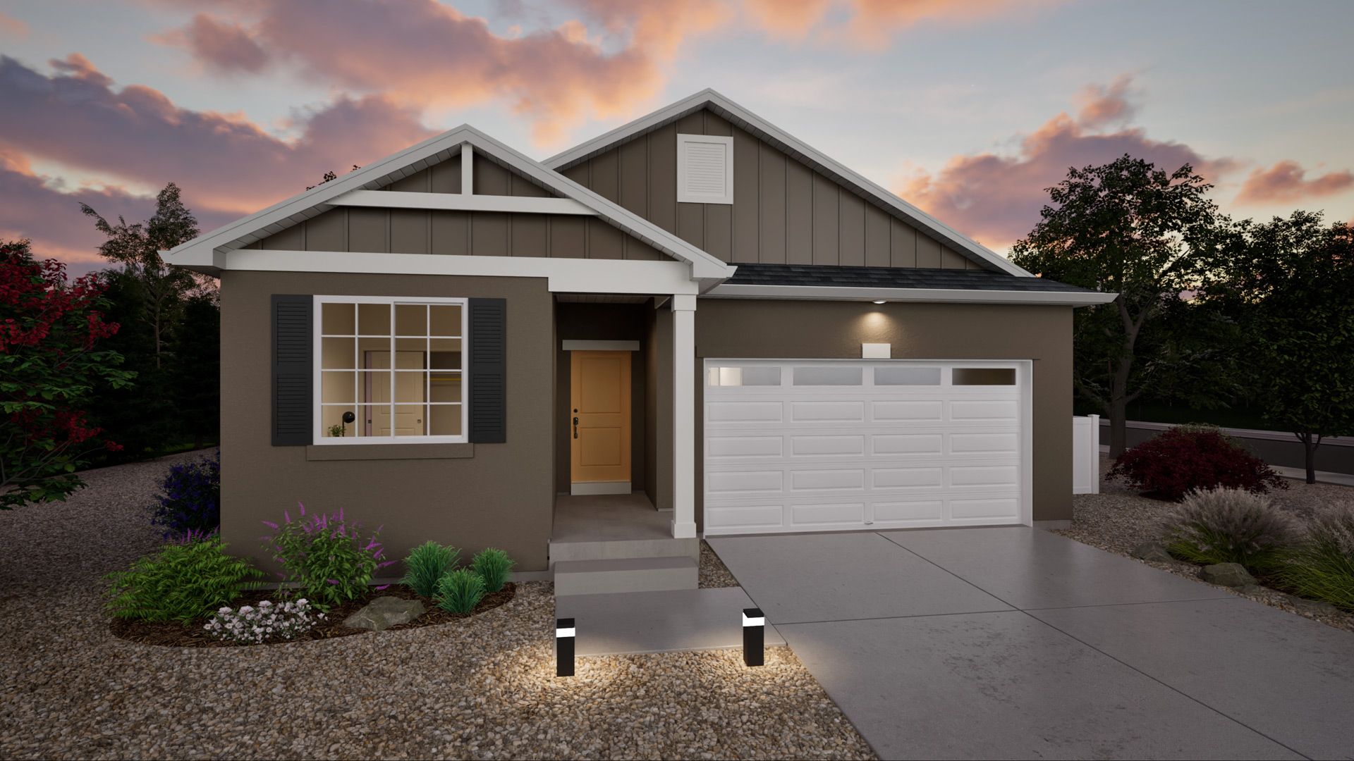 Exterior rendering of the Brio Splendor floorplan at Green Valley Ranch
