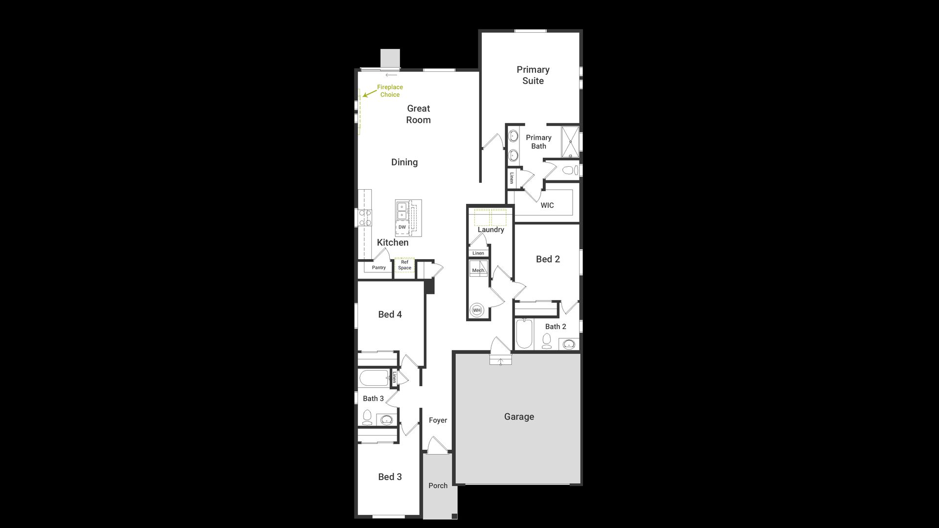 Splendor Floorplan - First Floor