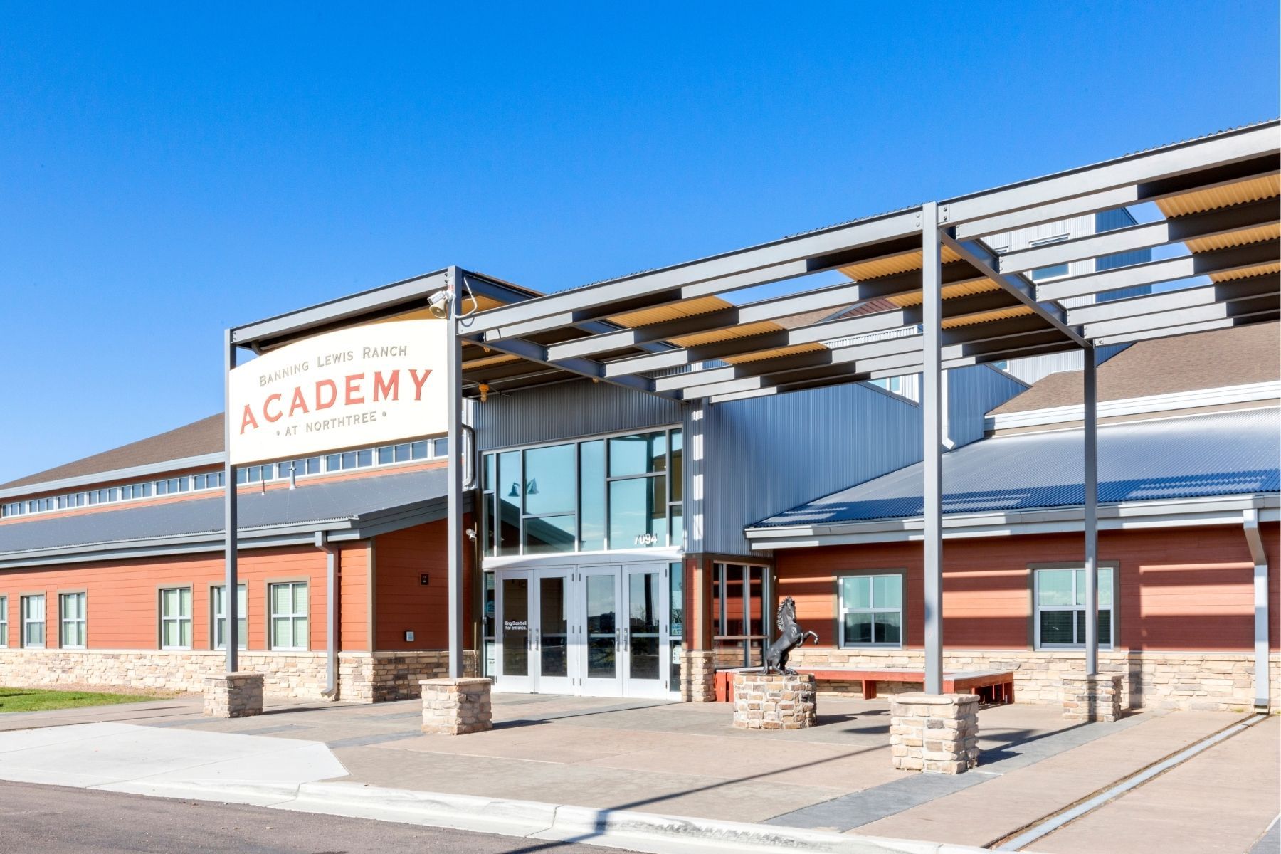 The K-5 Academy located in the neighborhood, one of two public charter schools serving Banning Lewis Ranch.