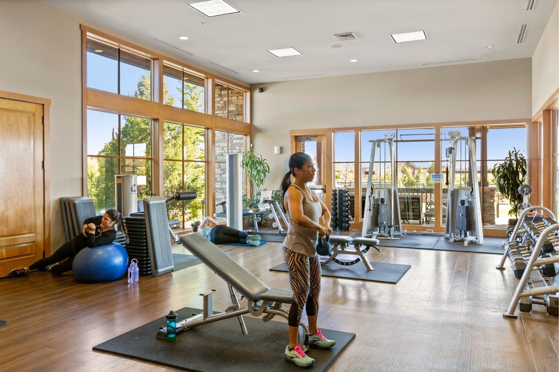A resident-exclusive Fitness Center inside the Ranch House