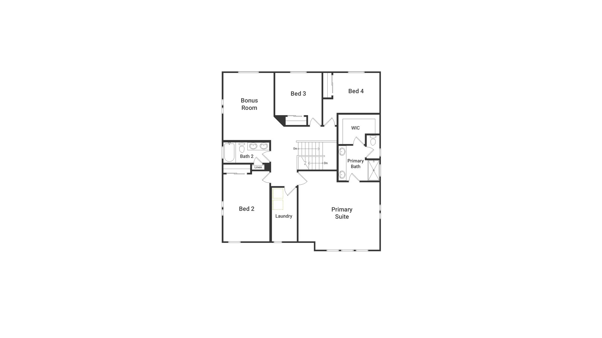 A view of the second-floor layout of the Eclipse floorplan