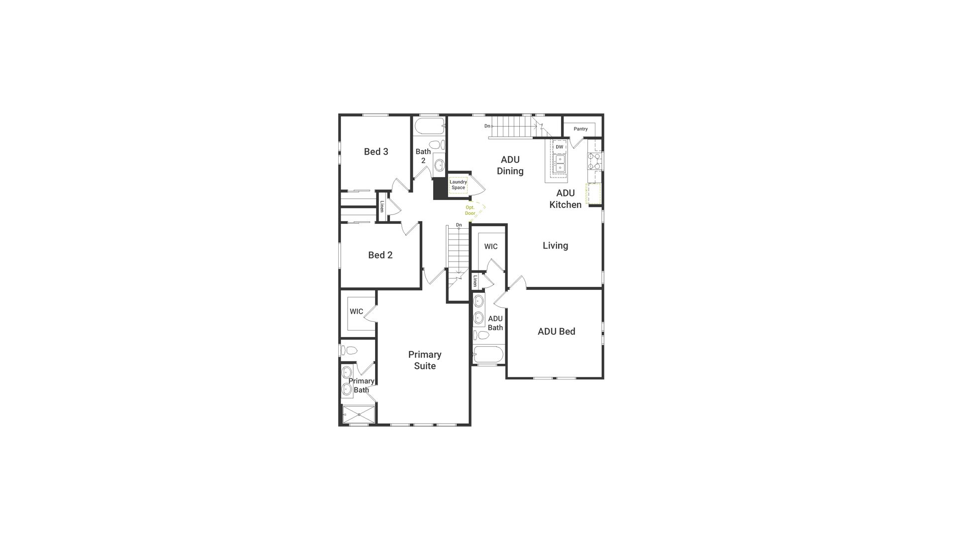 This is a view of the Lunar Floorplan Second floor