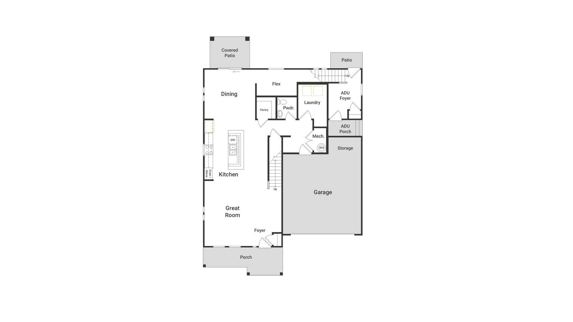 This is a view of the Lunar Floorplan first floor area