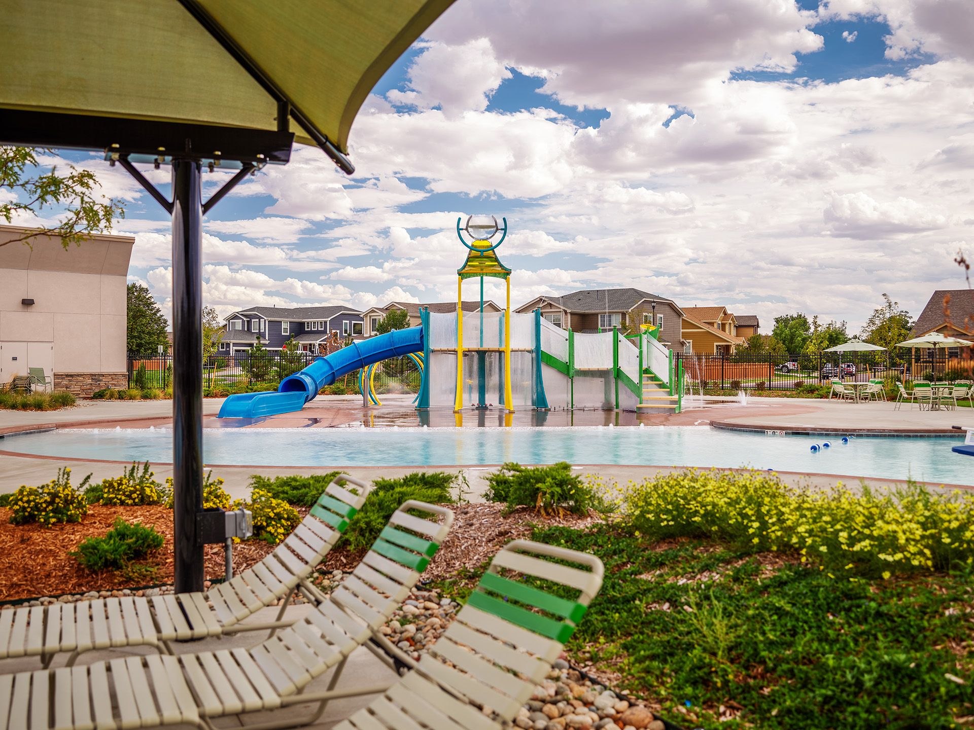Lively Splash Pad perfect for the kids to cool off on a hot day