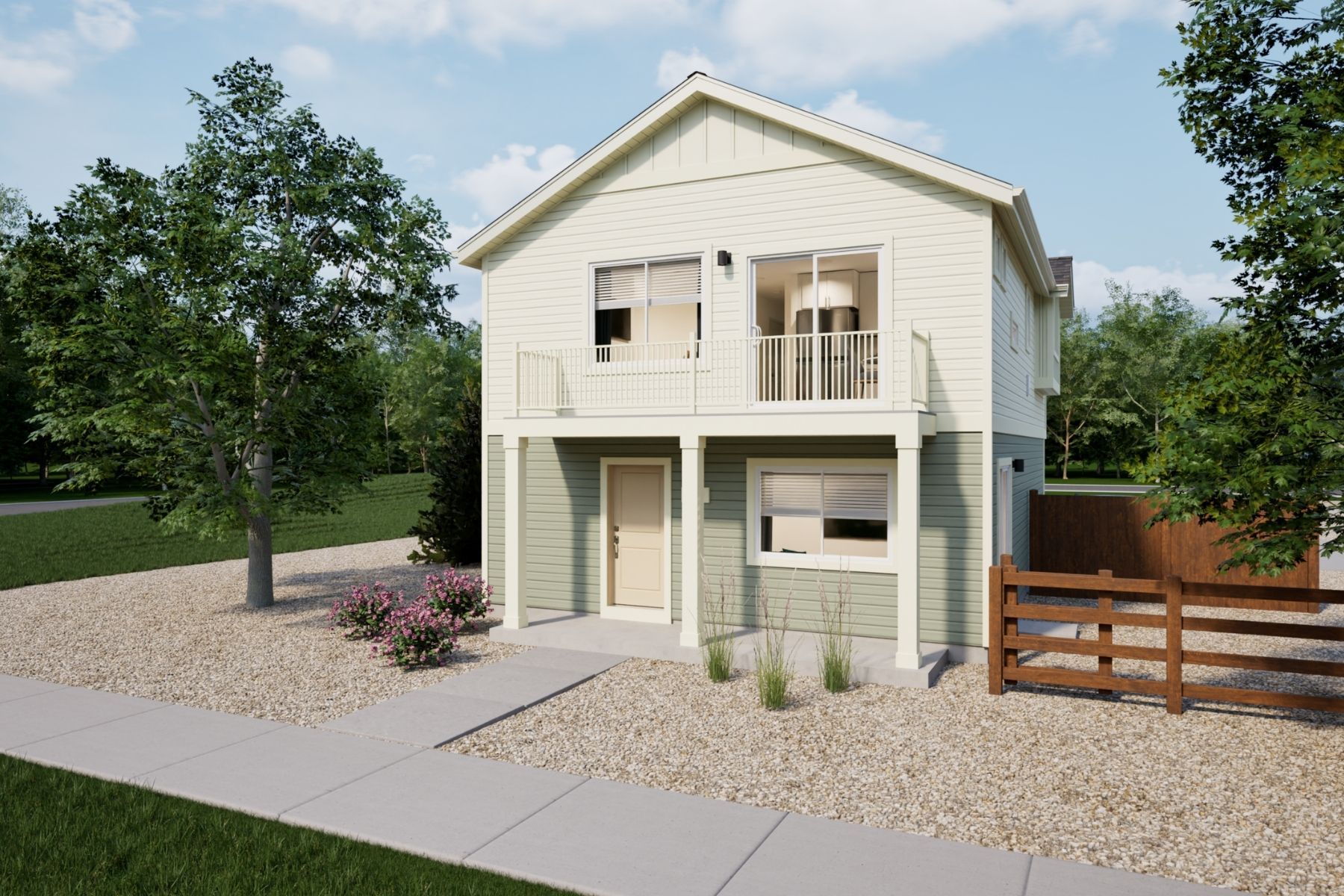 Rendering of Reunion AD Moreno Elev A color scheme CS2