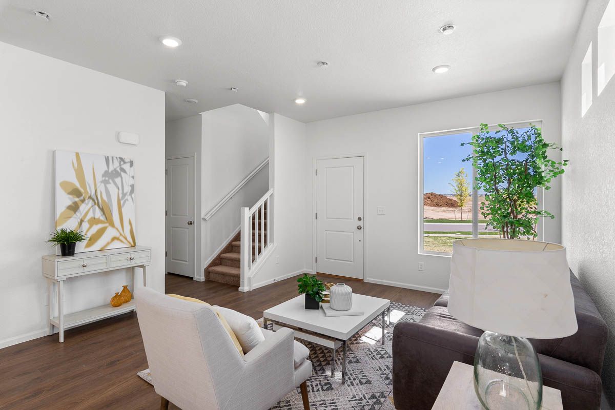 Entry and stairway from the living room.