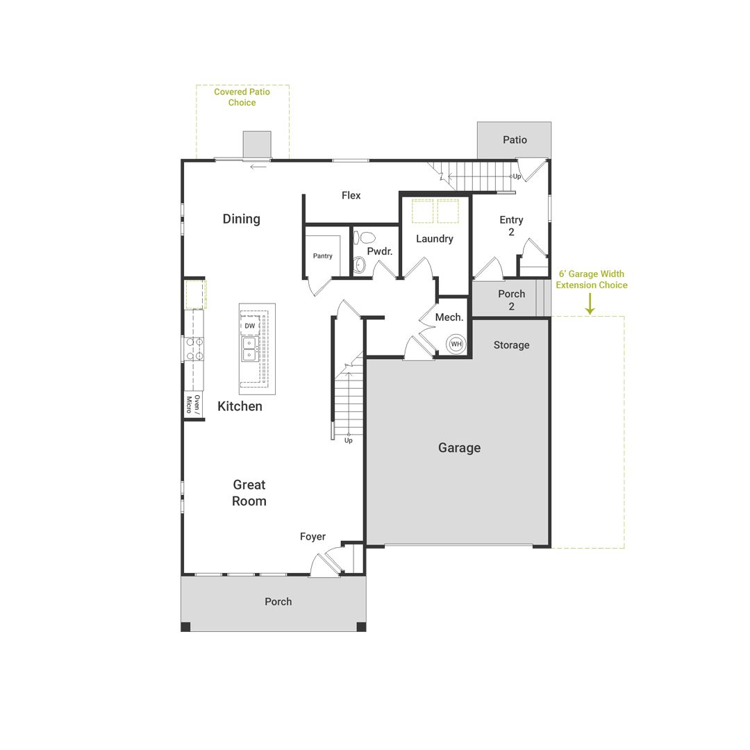 This is a view of the first-floor layout of the Lunar Floorplan