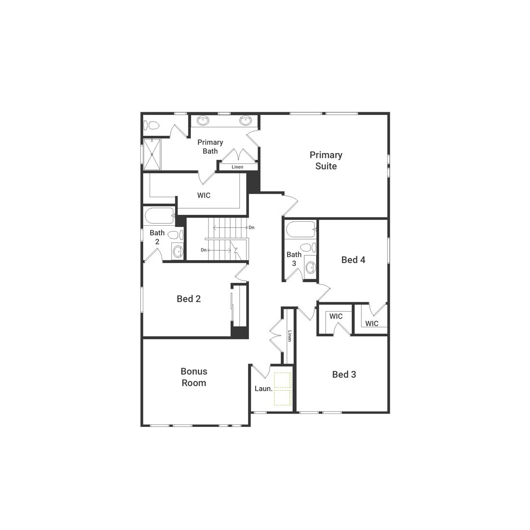 This is a view of the second-floor layout of the Stellar Floorplan