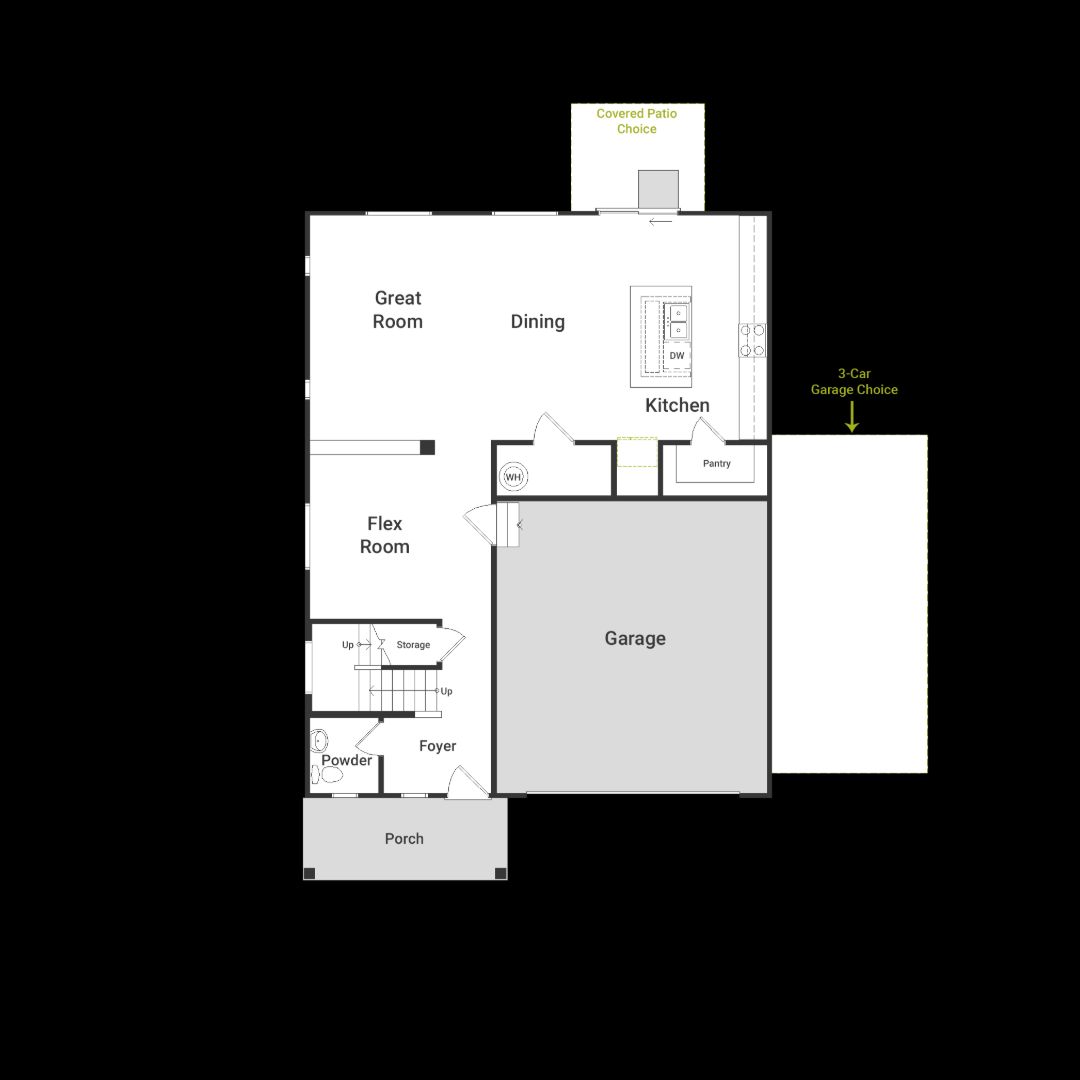 This is a view of the first-floor layout of the Esprit Floorplan