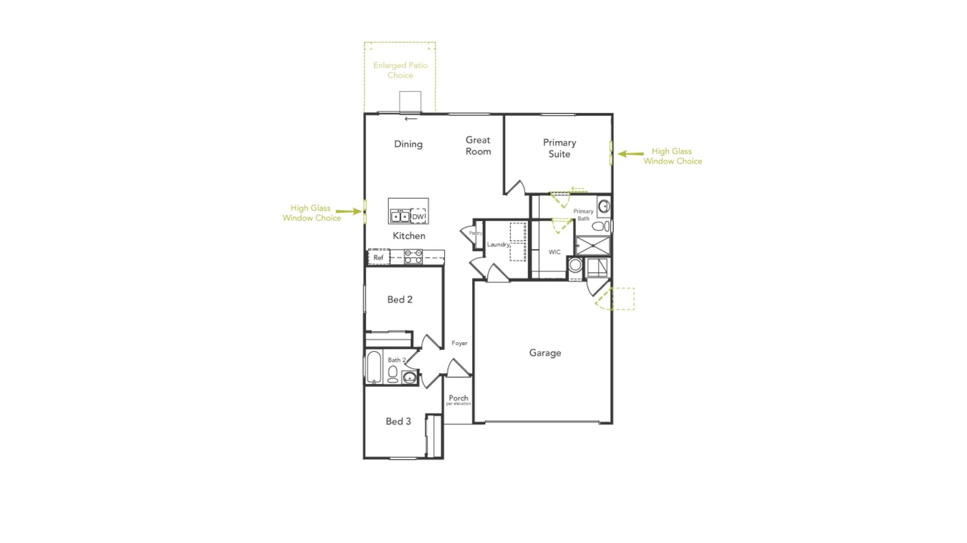 This is the Dahlia Floorplan. Options and upgrades may vary.