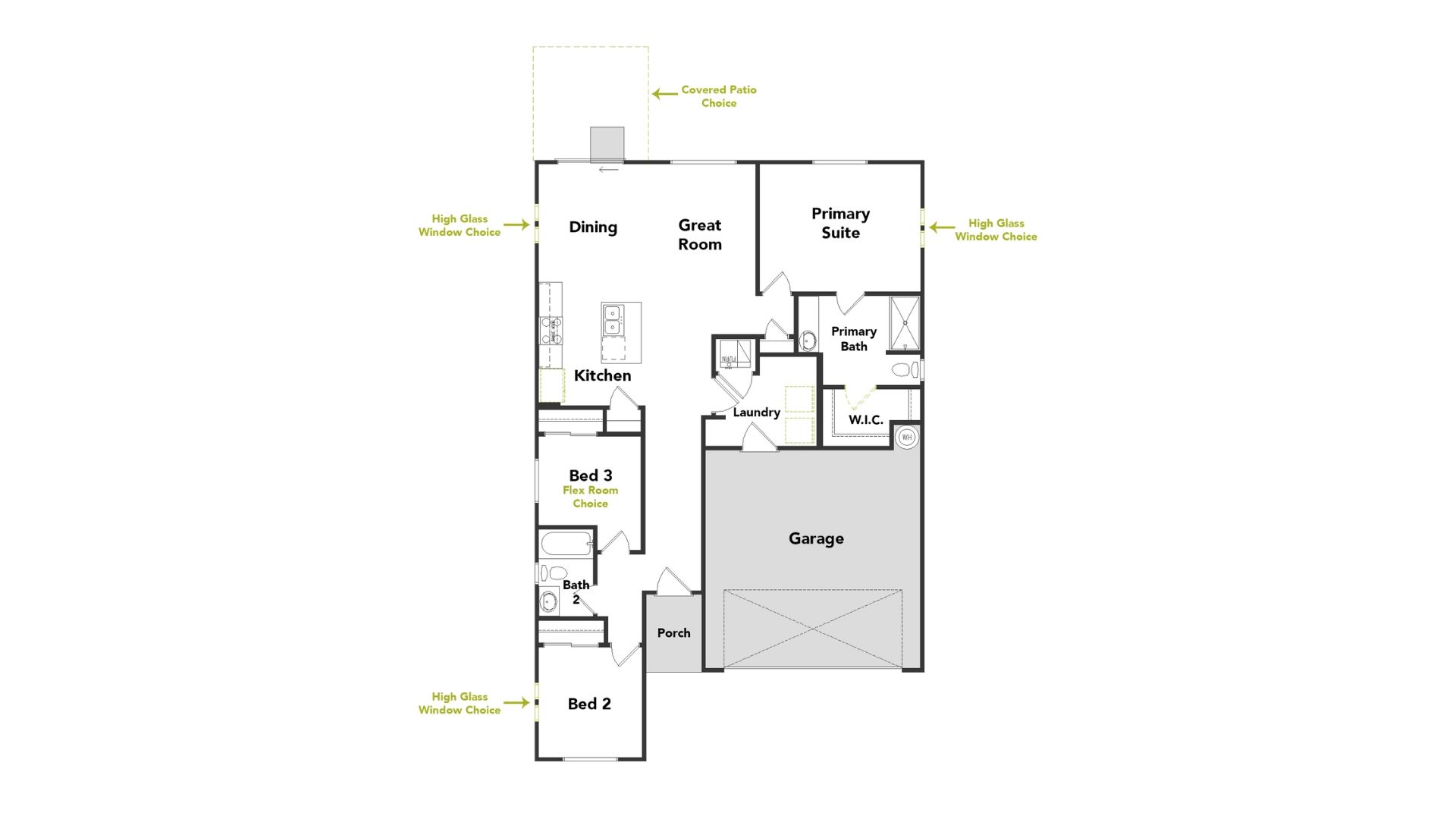 This is a Saguaro Floorplan. Options and colors may vary.