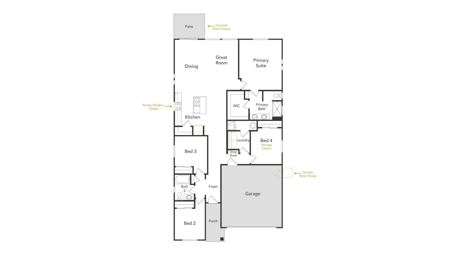This is the Sagebrush Floorplan. Options and upgrades may vary.