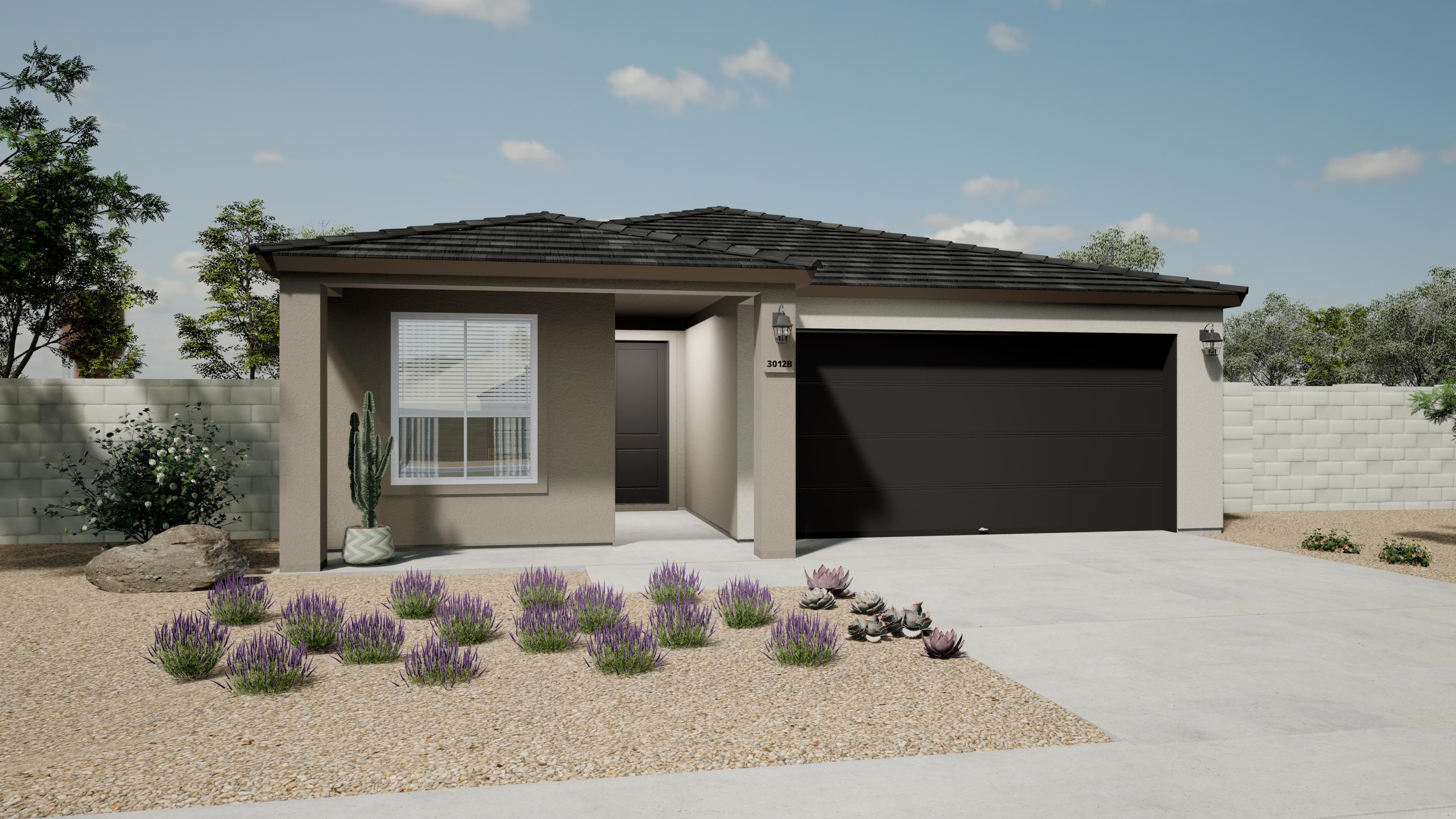 This is a rendering of the Yarrow Elevation B. Options and colors may vary.