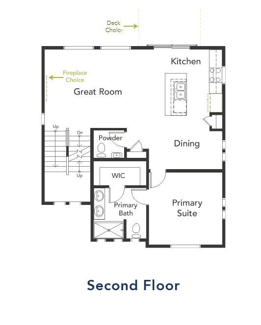 A view of the 2nd floor layout