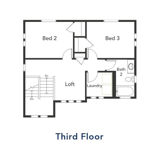 A view of the 3rd floor layout