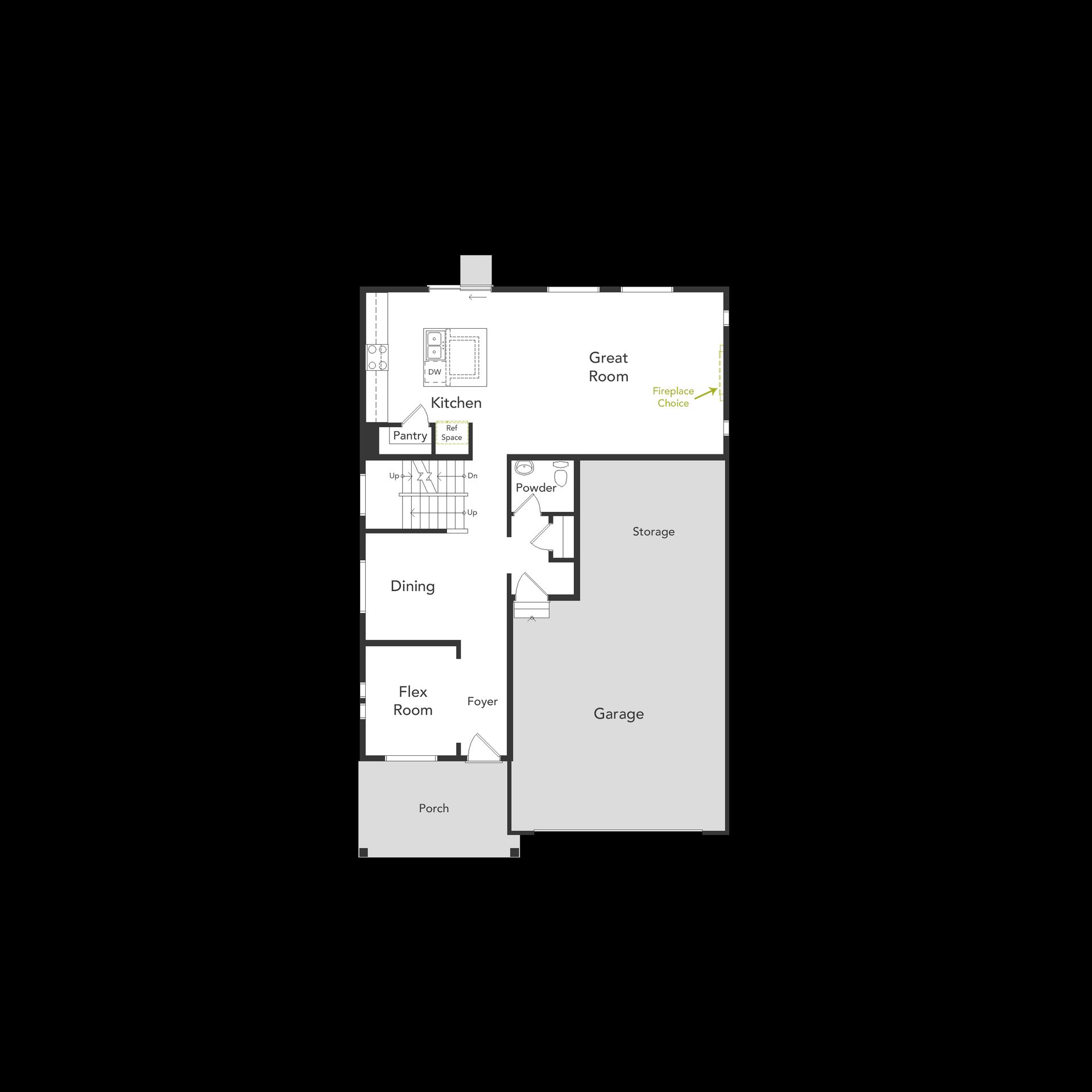 A view of the first floor
