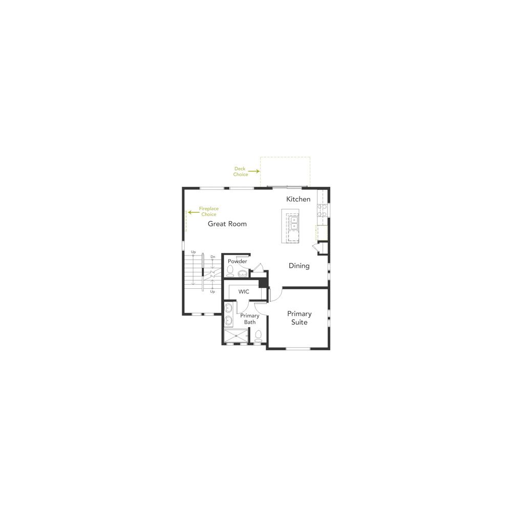 Rendering of Haflinger floorplan, 2nd floor