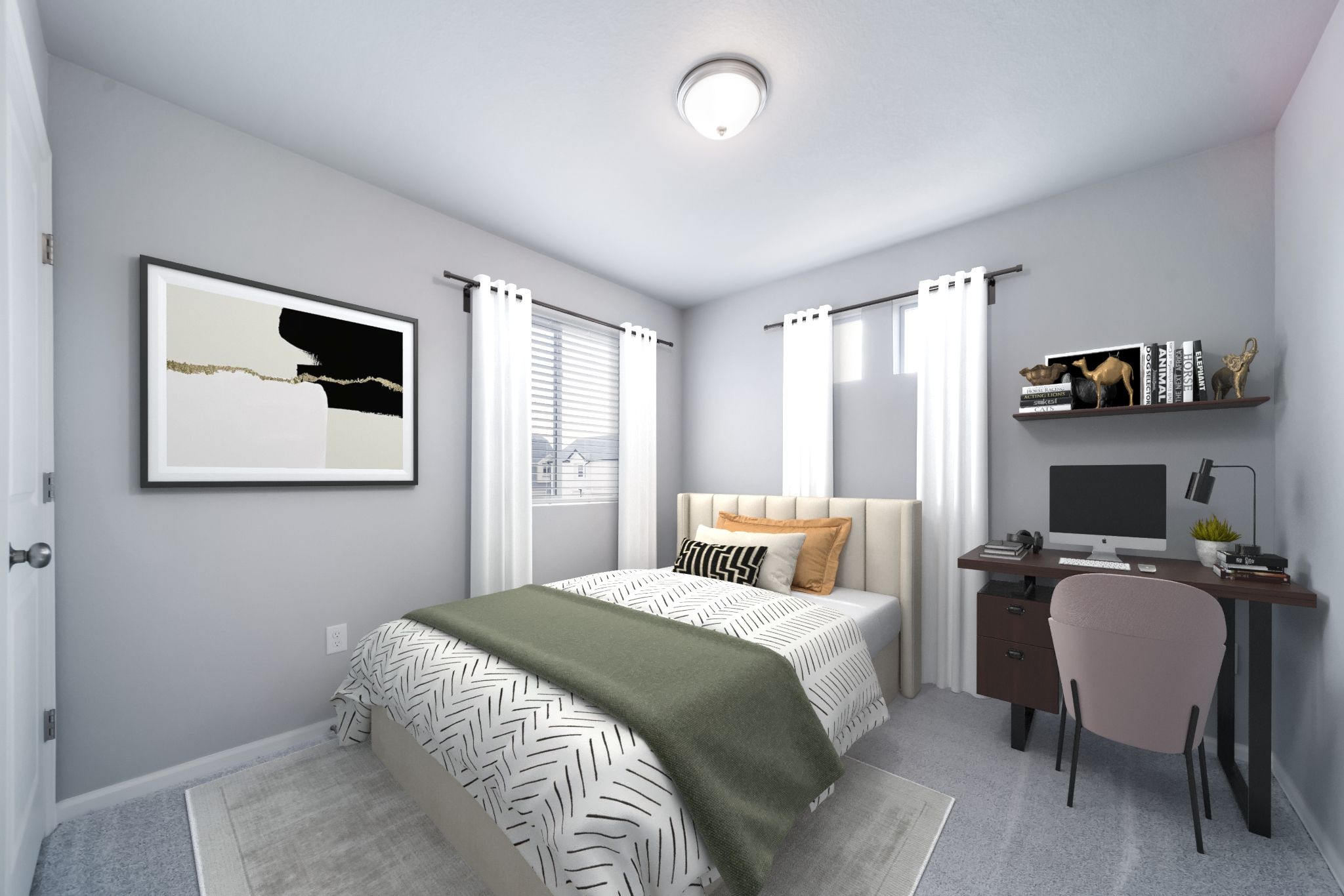 Second bedroom staged