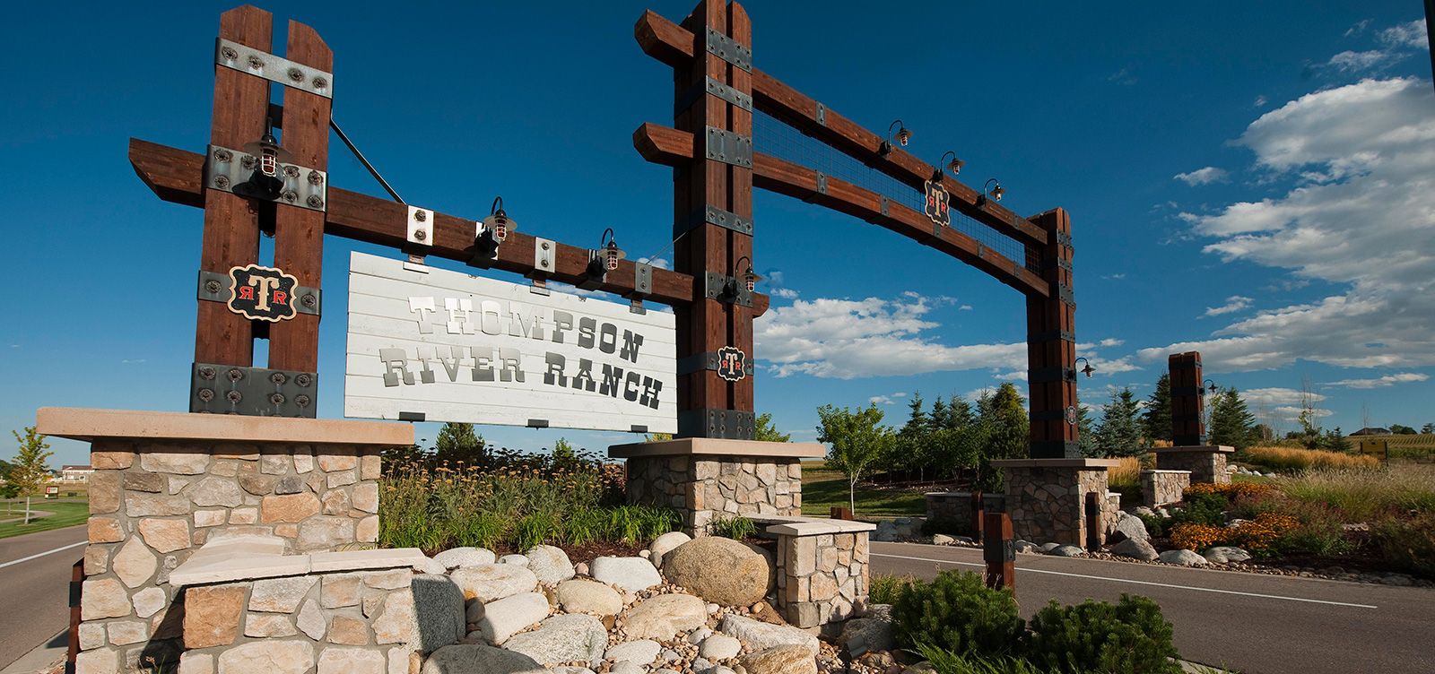 Entrance sign at Thompson River Ranch