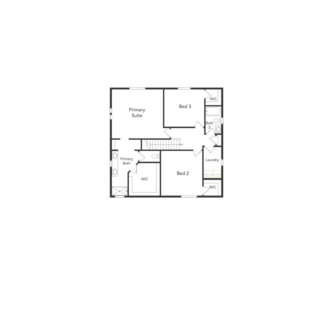A layout of the second floor Neo floorplan
