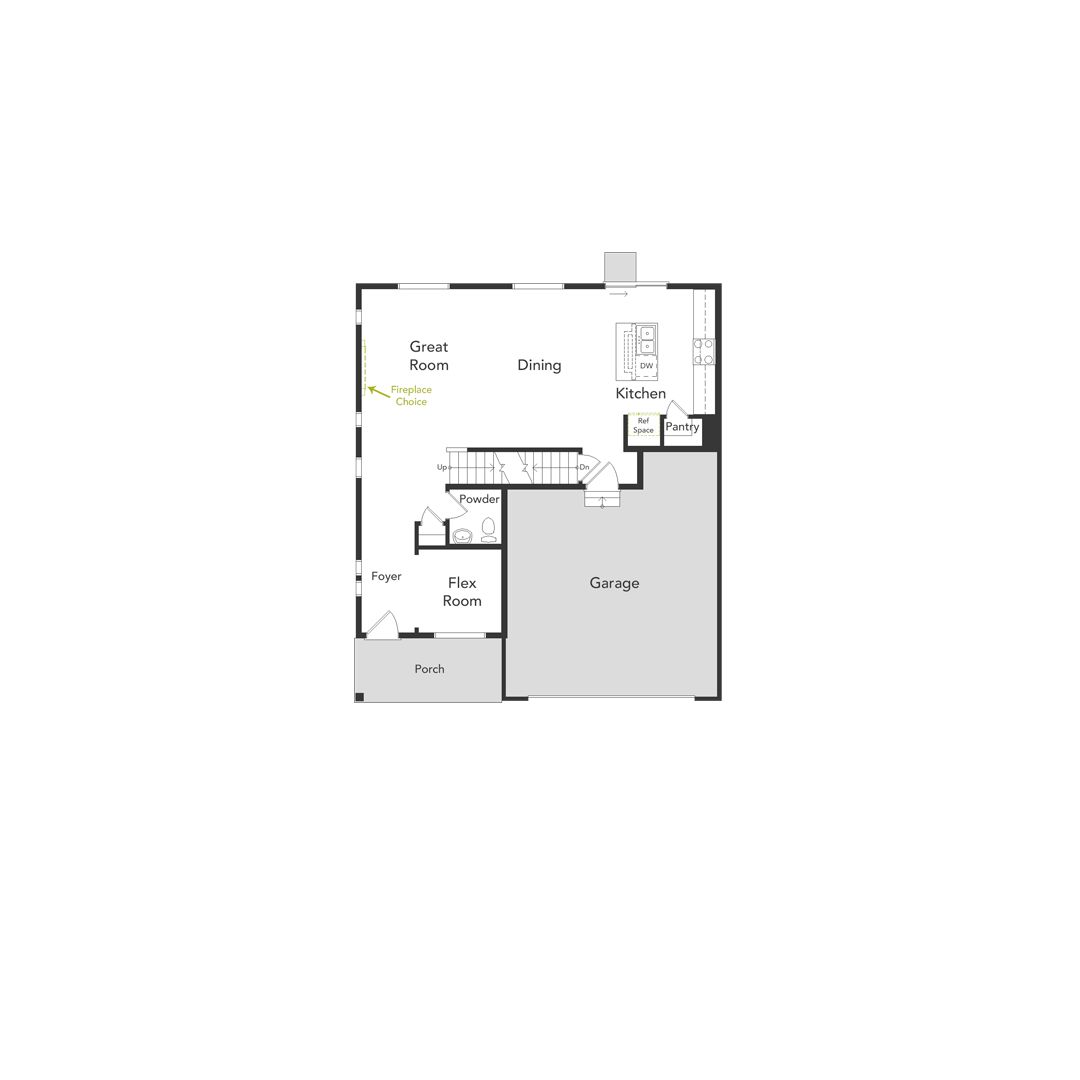 A layout of the first floor Neo floorplan