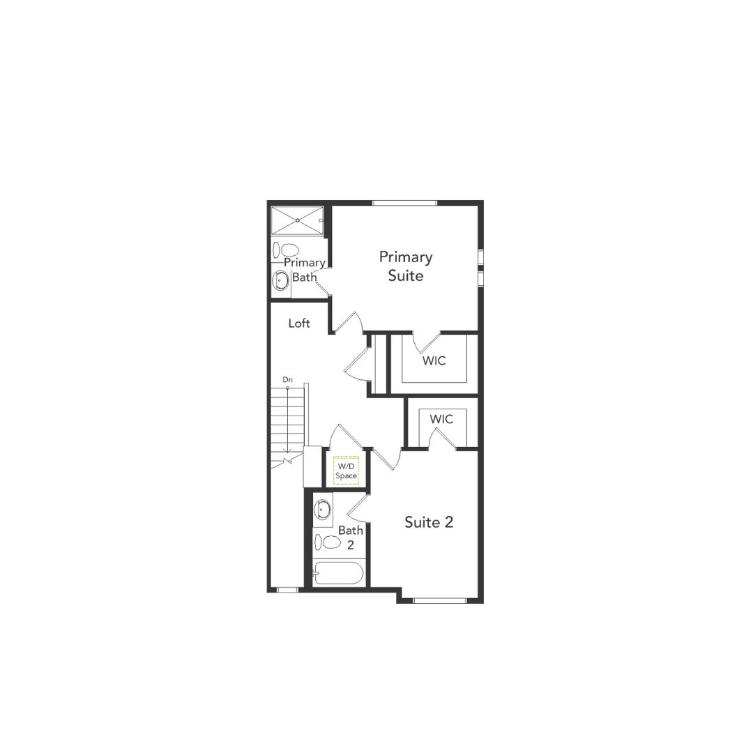 This is the second floor layout of the Crest.
