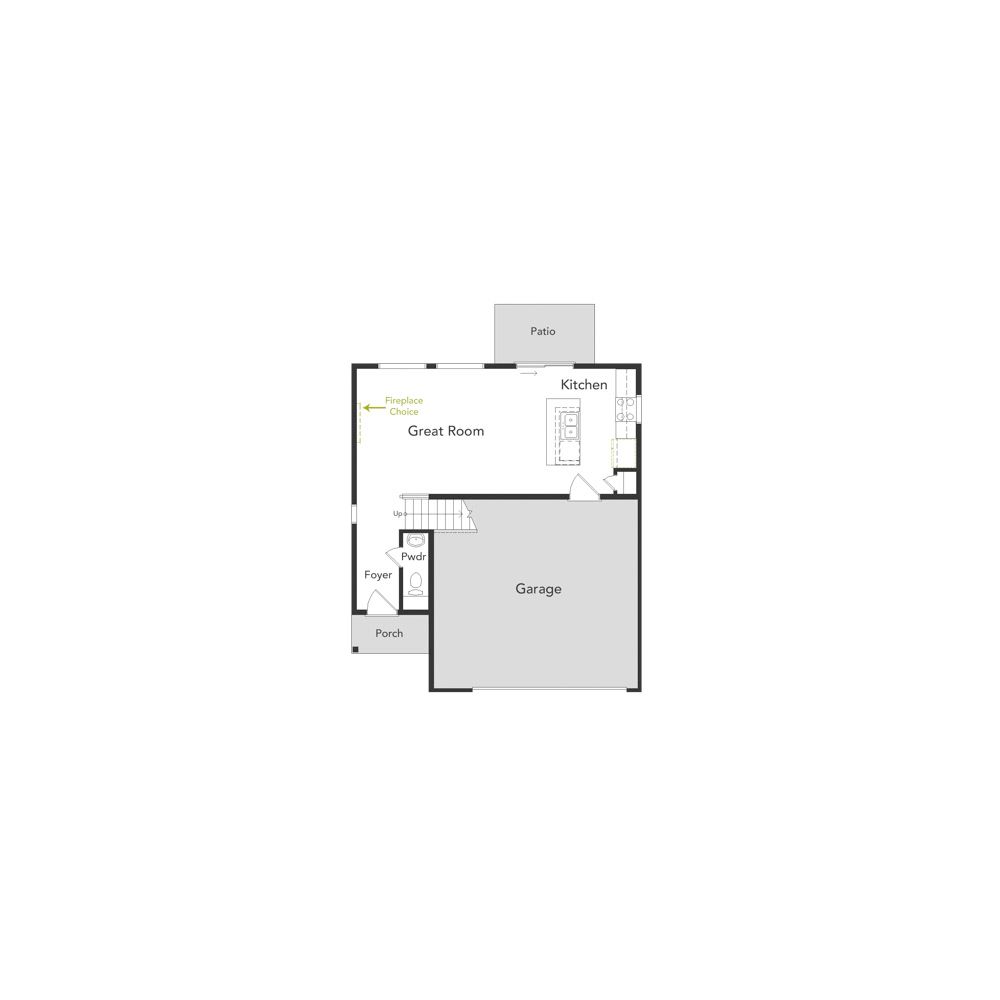 Rendering of the Percheron floorplan, 1st floor