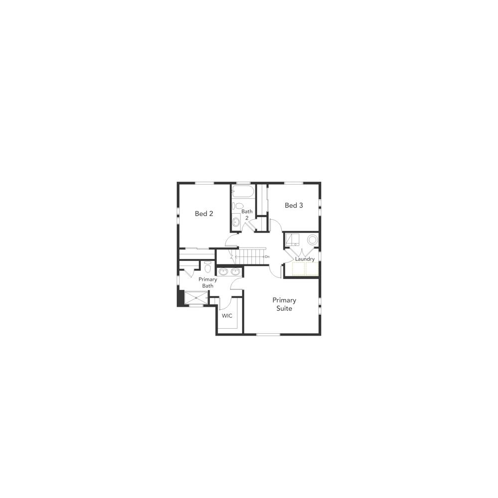 Rendering of the Percheron floorplan, 2nd floor