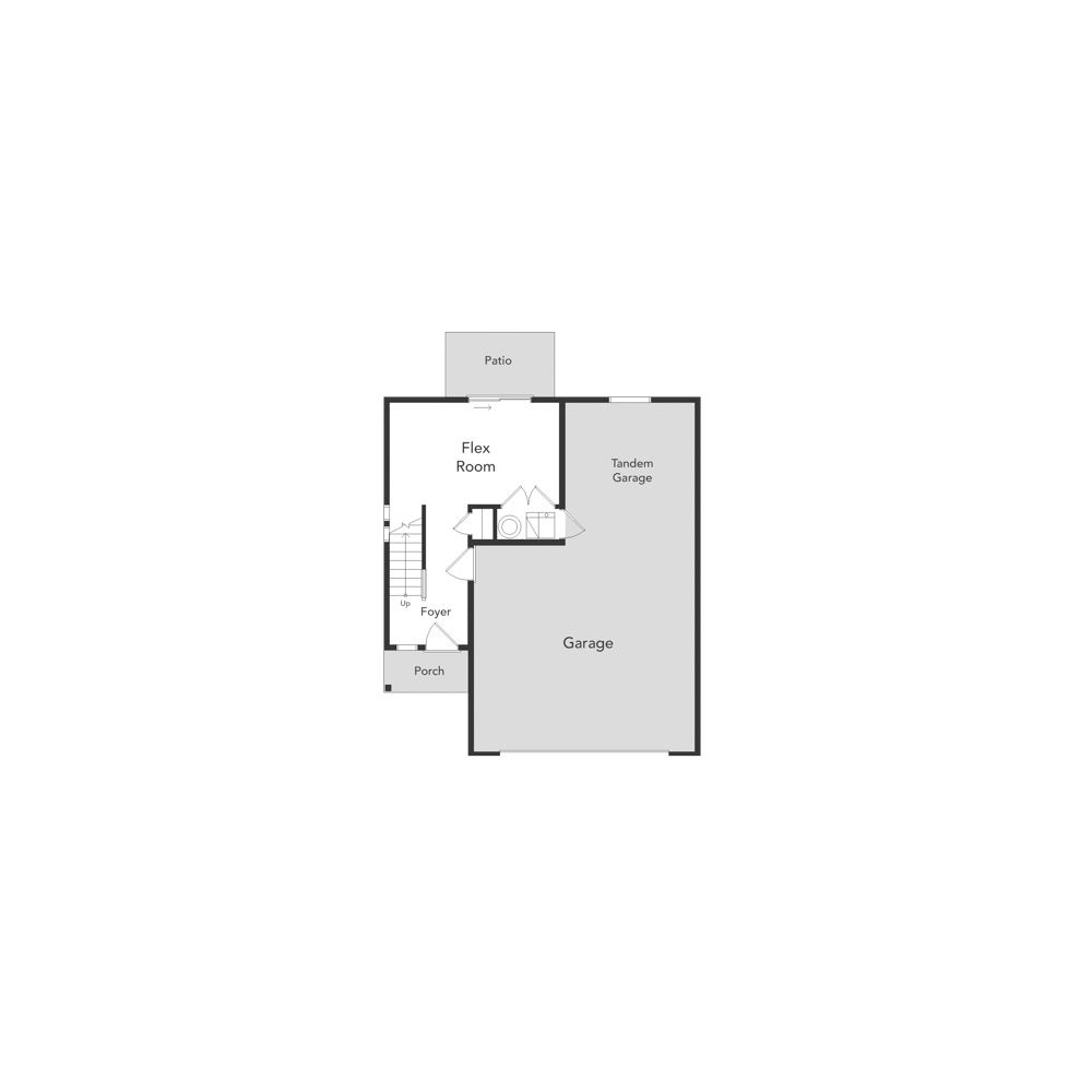 Rendering of Belgian floorplan, 1st floor