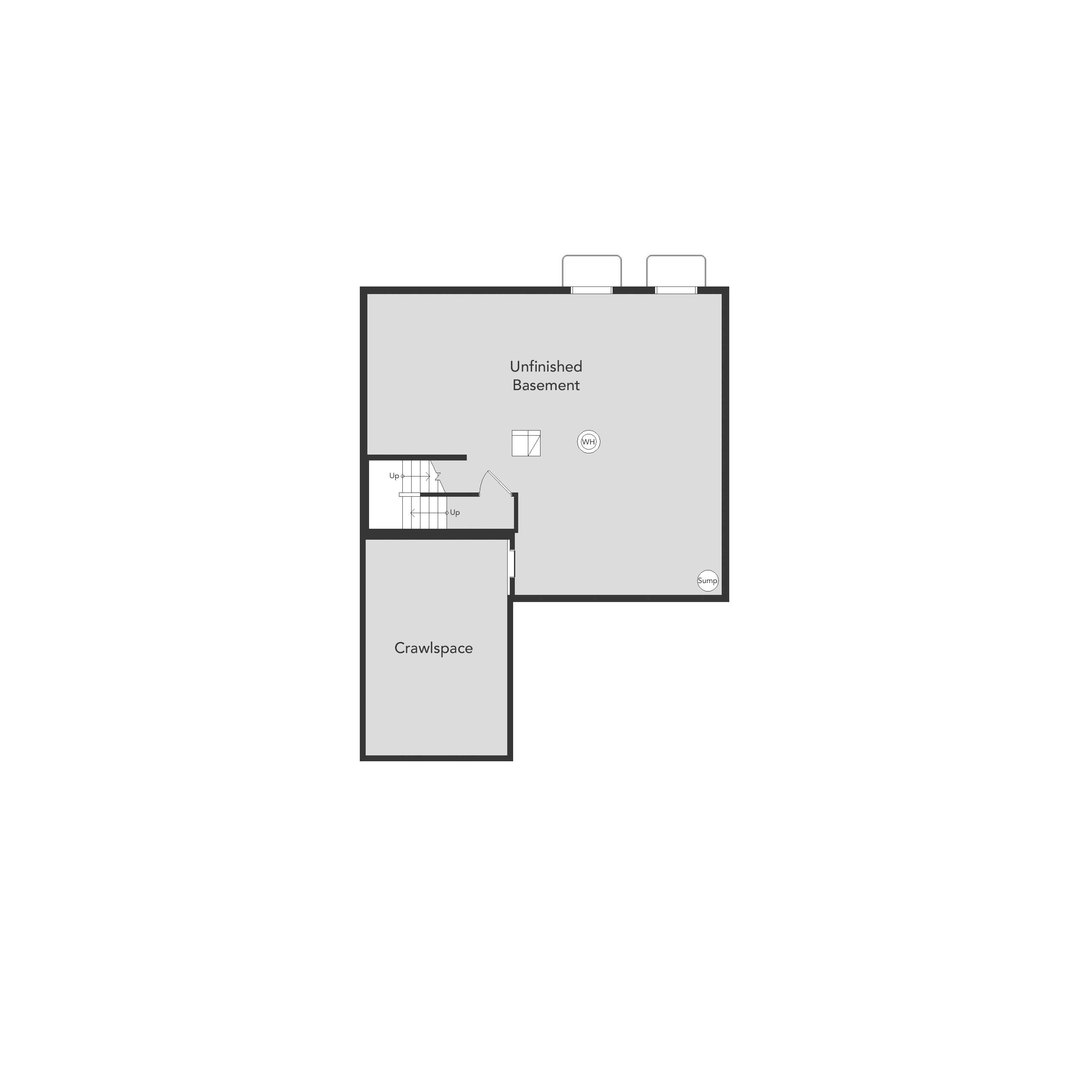 Wonder floorplan unfinished basement