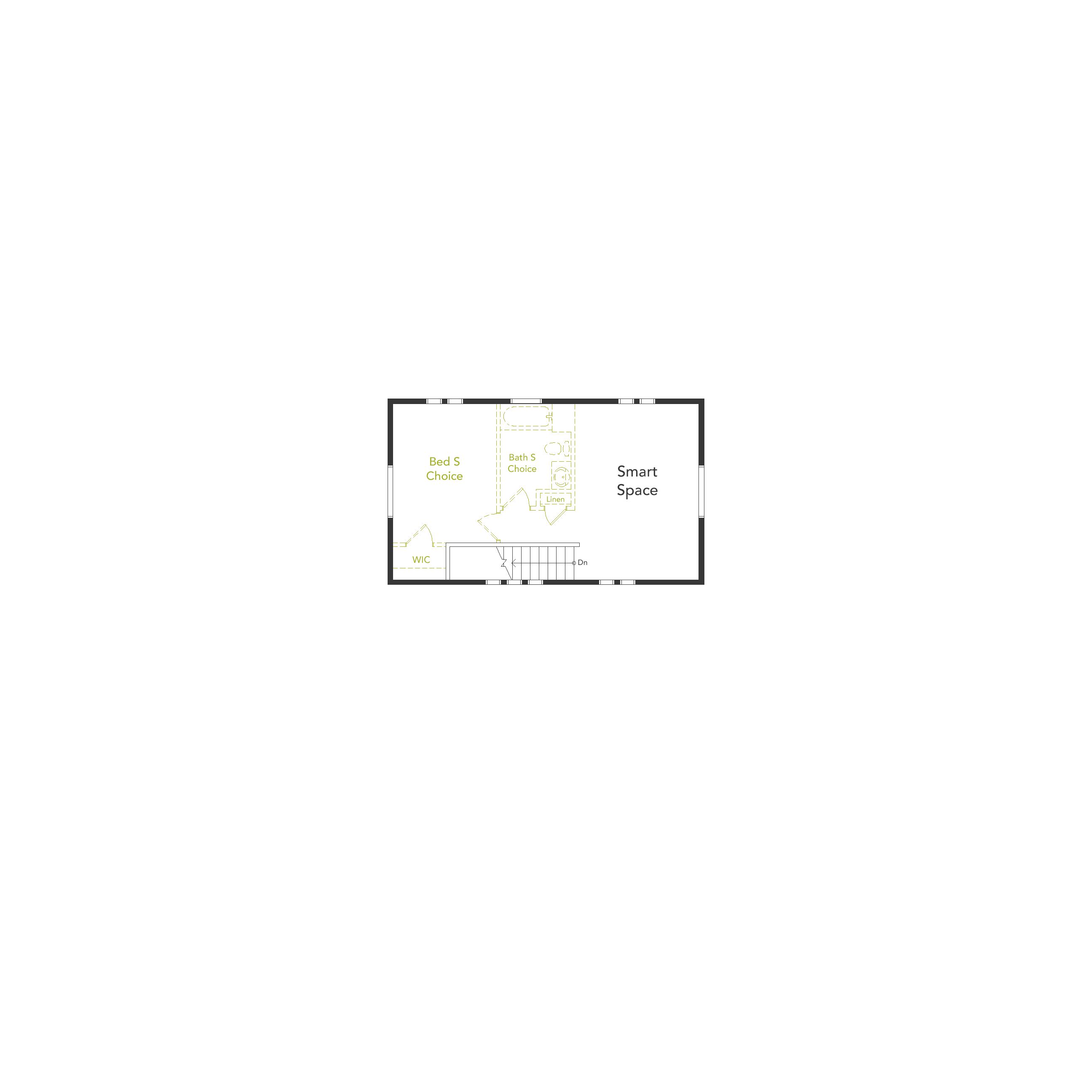 Rendering of Suffolk floorplan, 3rd floor