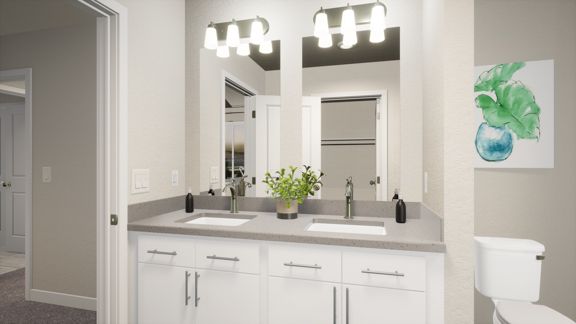 Rendering of Breton primary bathroom