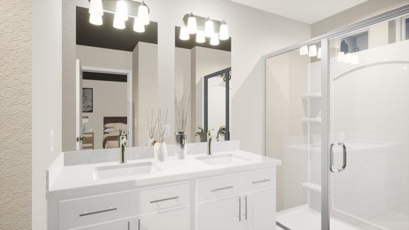 Rendering of Clydesdale primary bathroom