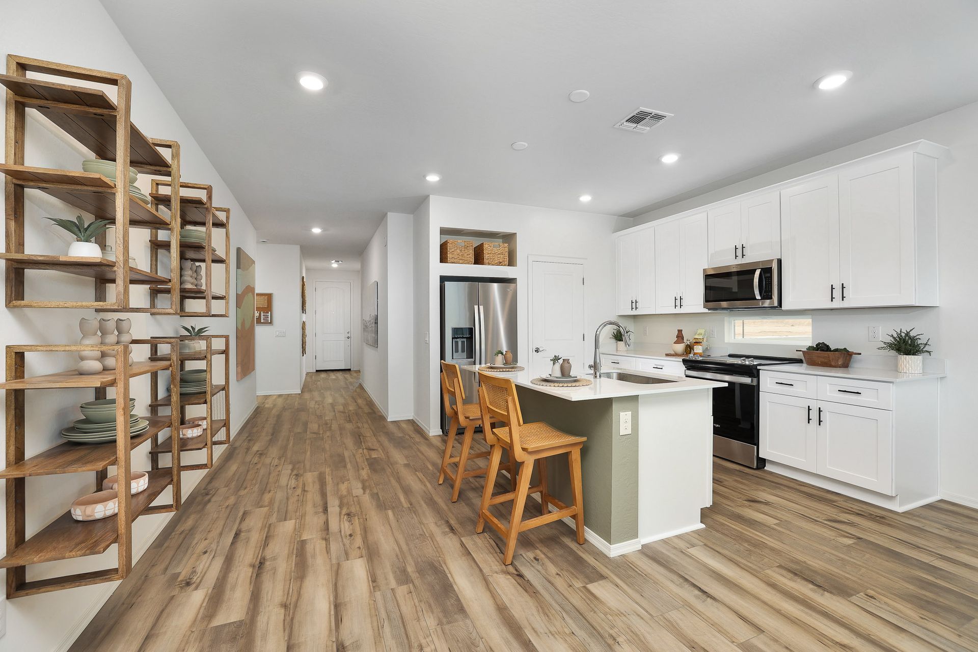 This is our staged Sagebrush Model. Options and colors may vary.