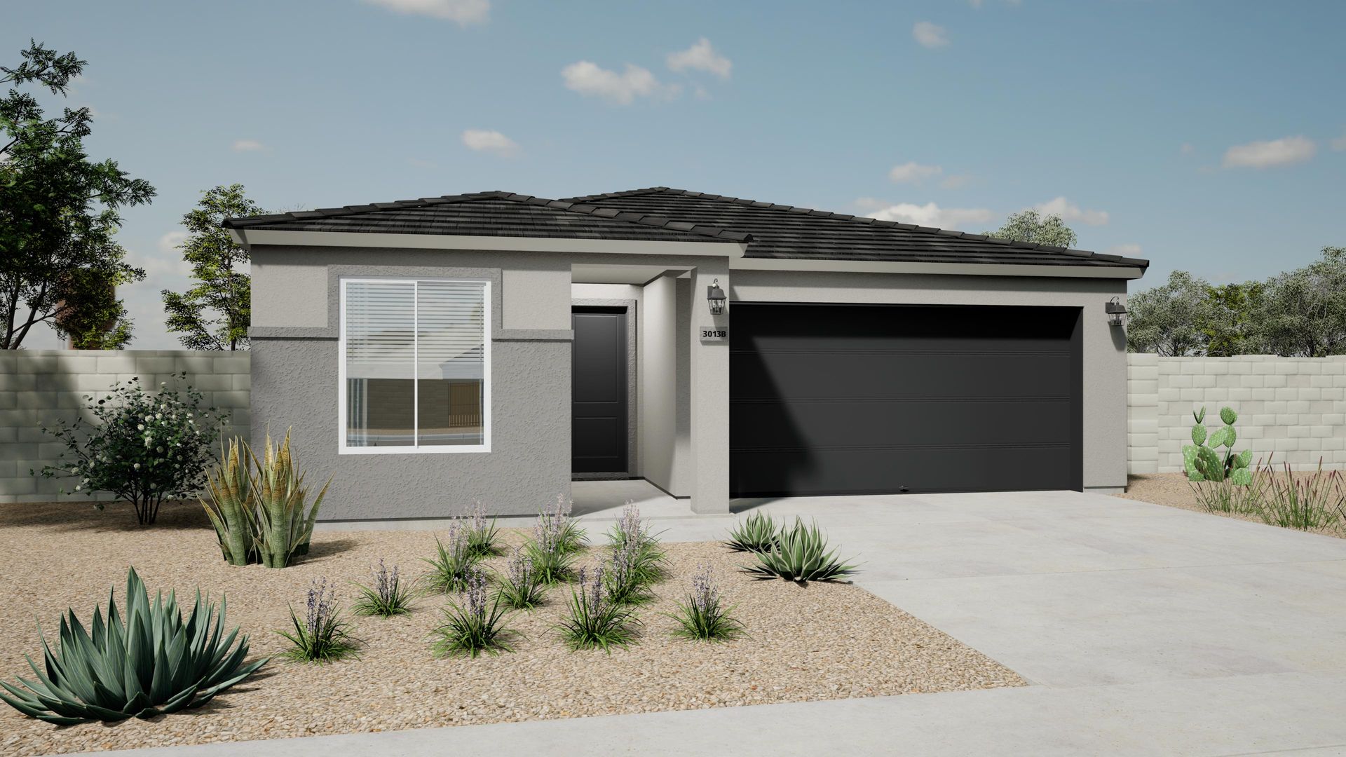This is a rendering of Sagebrush Elevation B. Options and colors may vary.