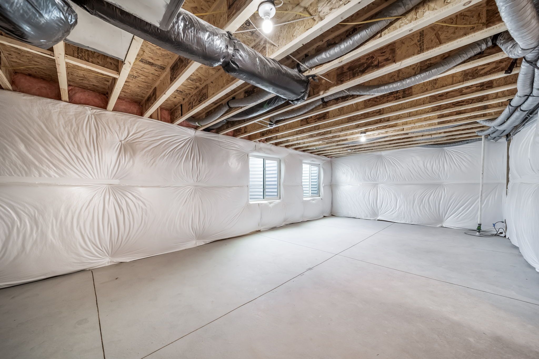 Unfinished basement of Triumph floorplan