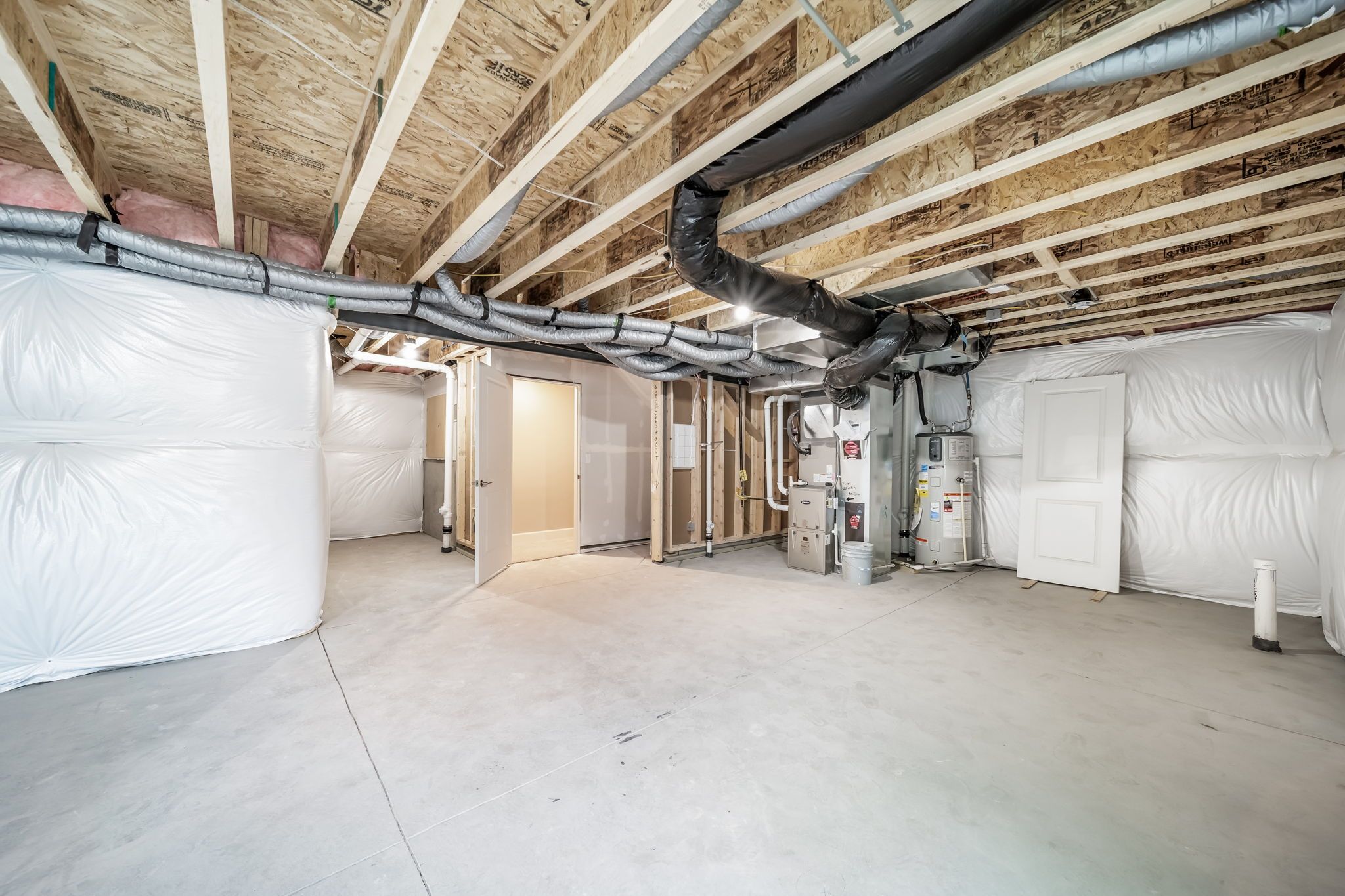 Unfinished basement of Triumph floorplan