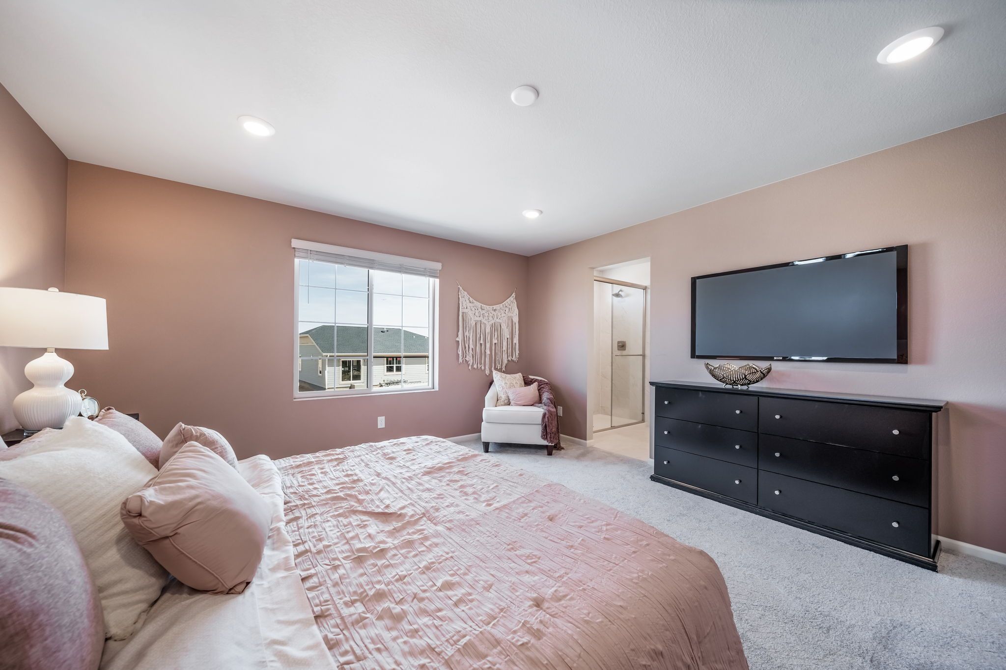 Primary bedroom of Triumph floorplan