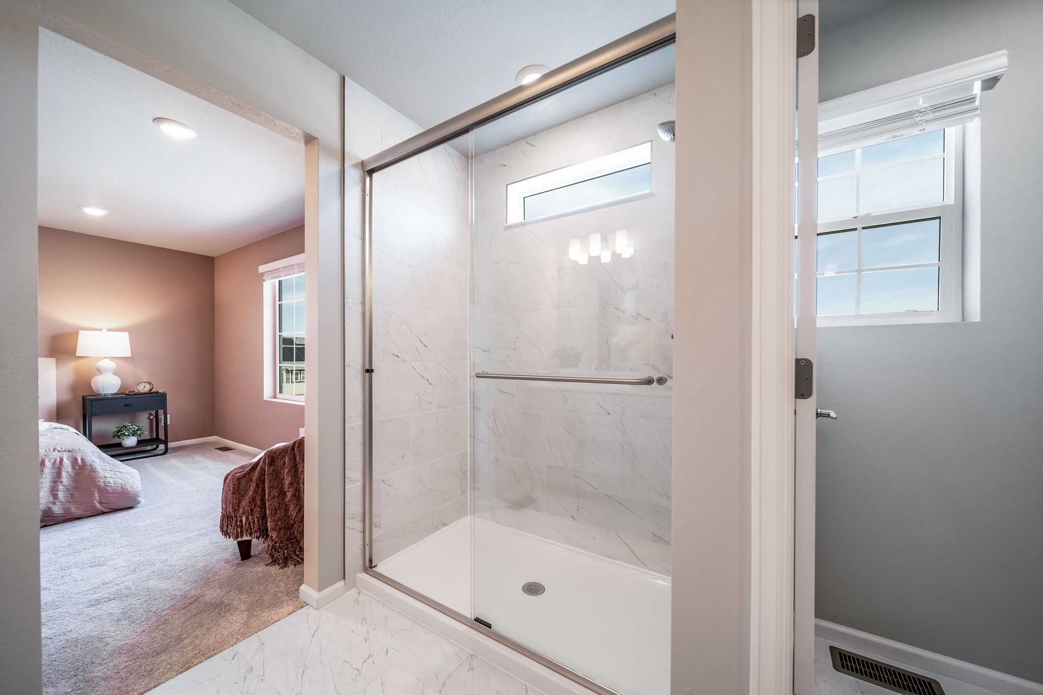 Primary spa shower of Triumph floorplan