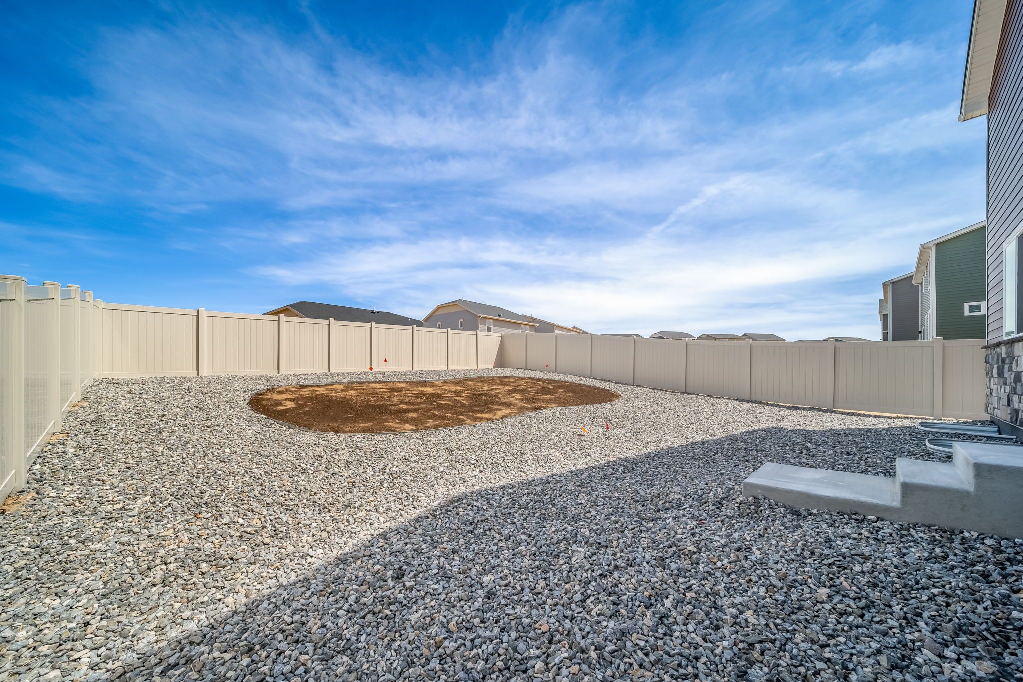 Back yard of Triumph floorplan