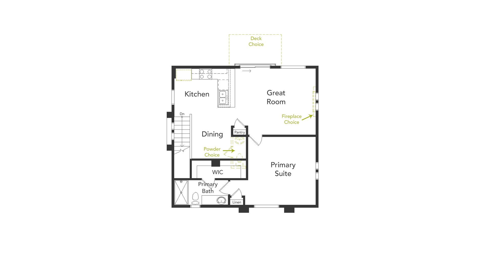 Layout of the second floor