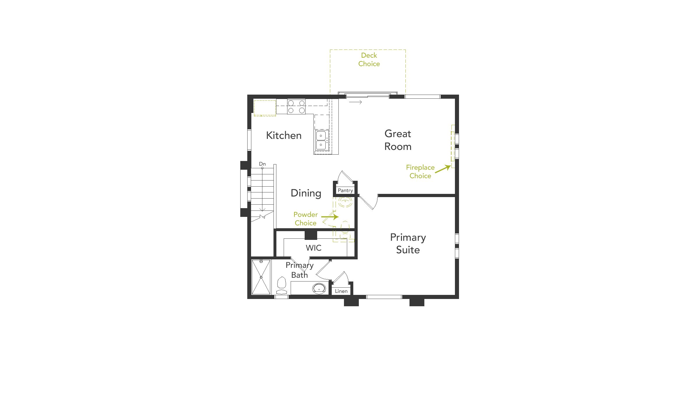 Layout of the second floor