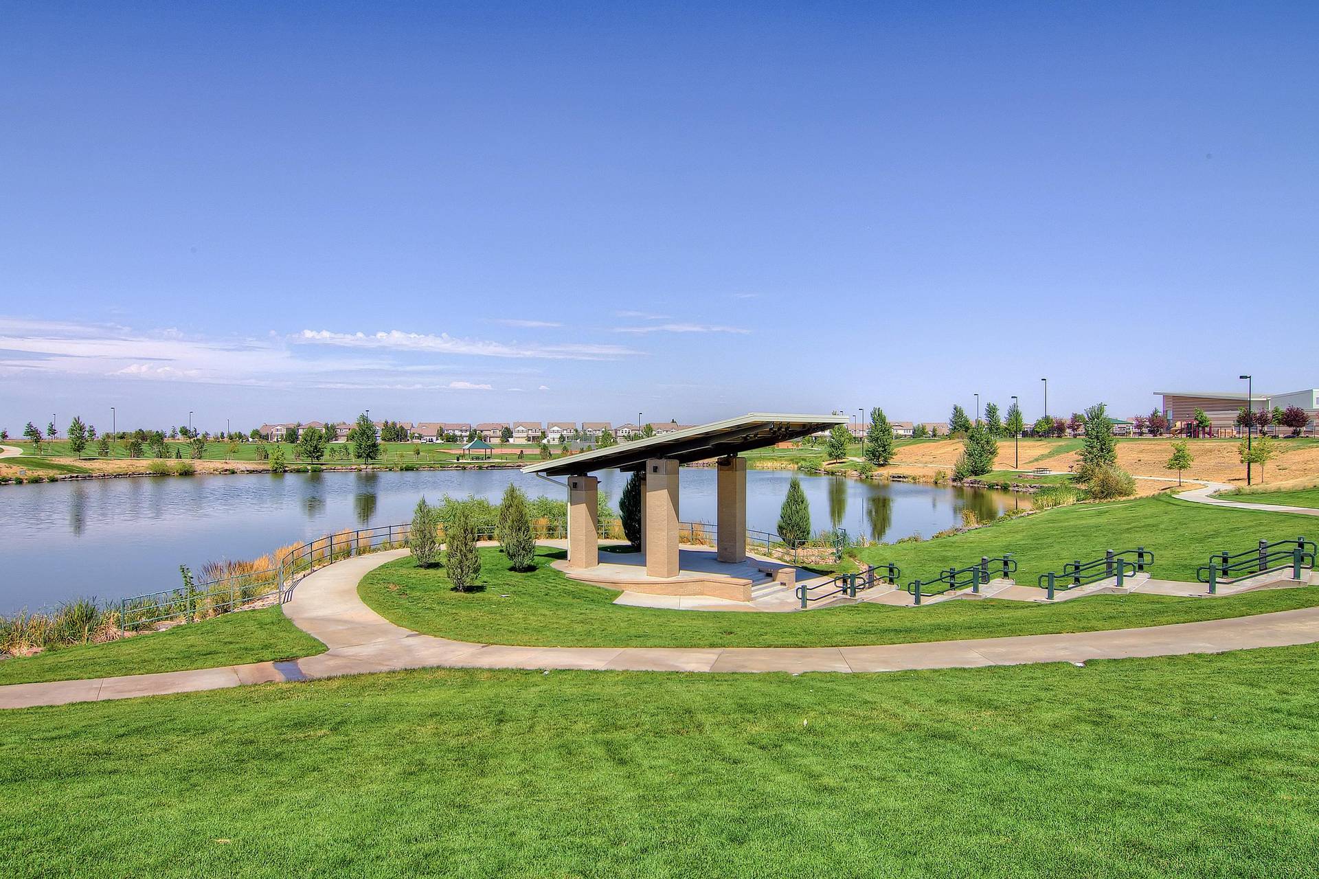 A true community hub with concerts, a summer farmers market, and other community activities.