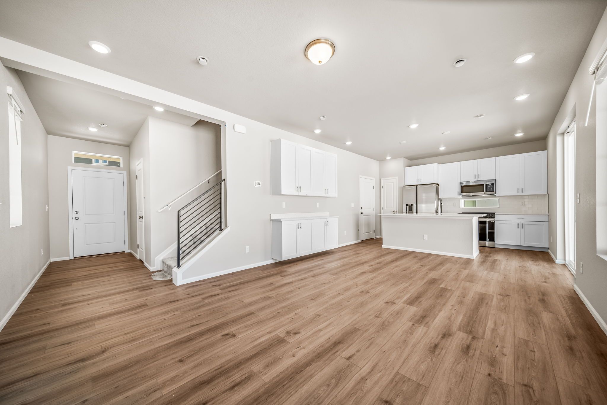Great room and kitchen