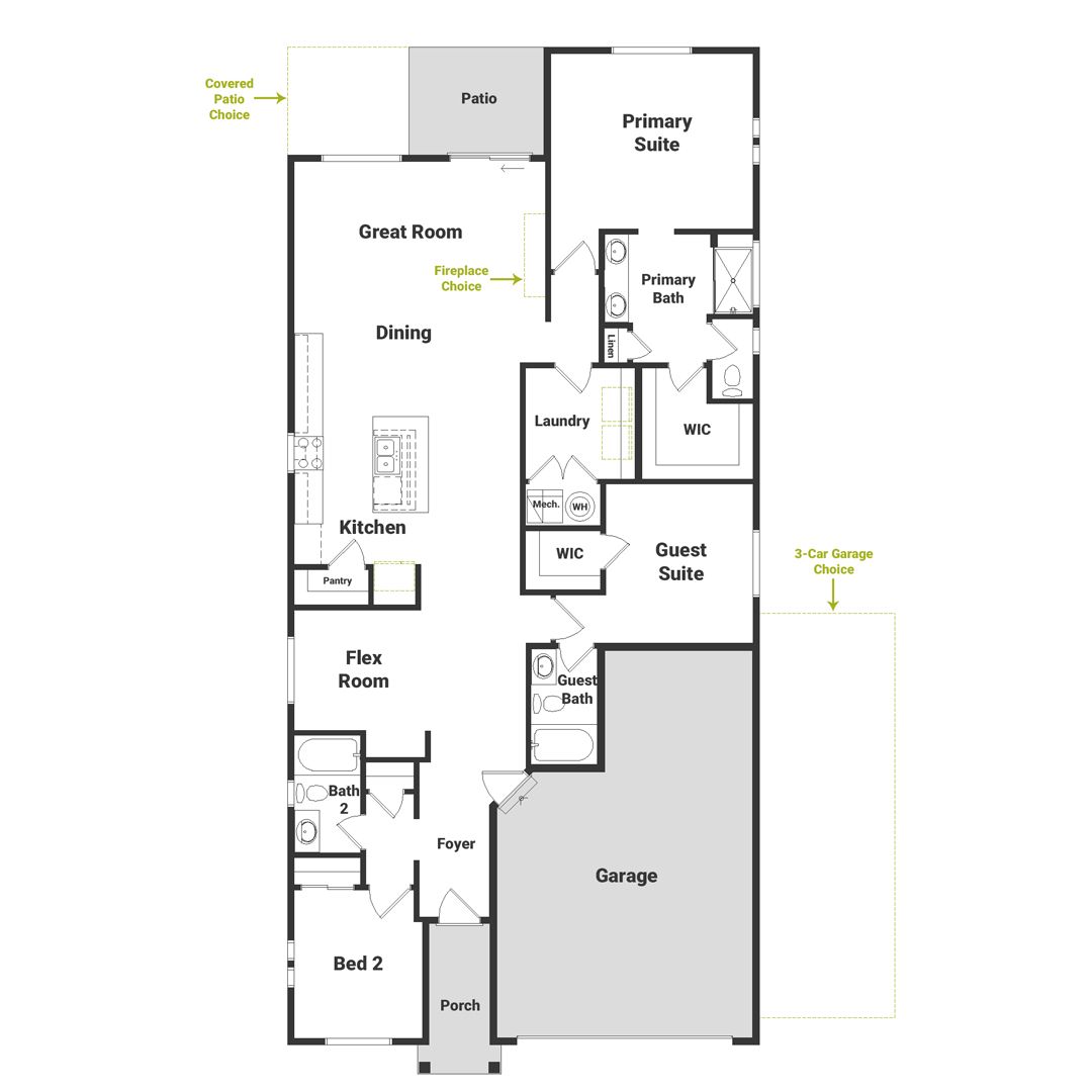 floorplan layout for the first floor