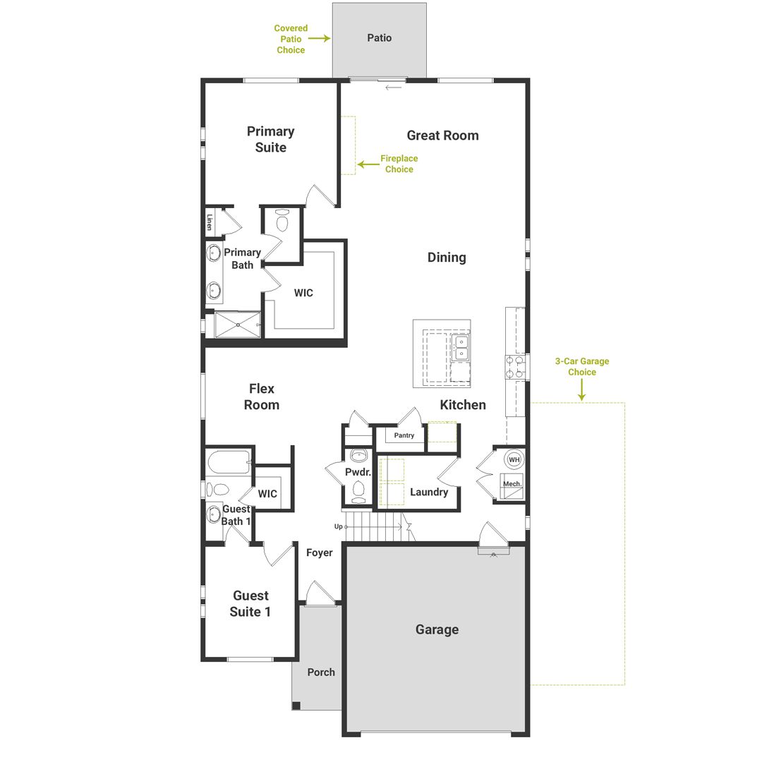 Layout of the first floor