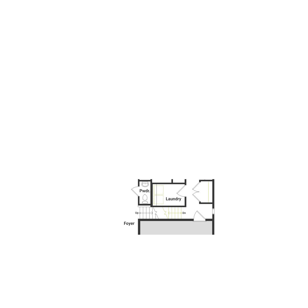 Layout of the first floorplan option