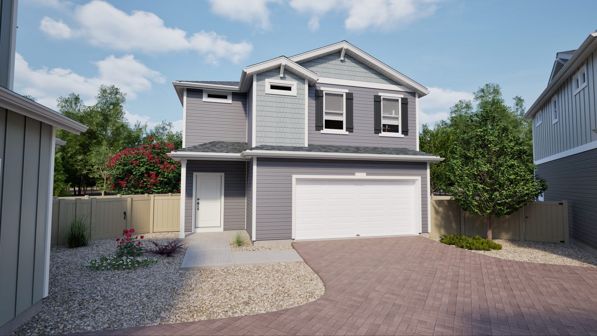Rendering of Percheron MF Elev B, color scheme CS8