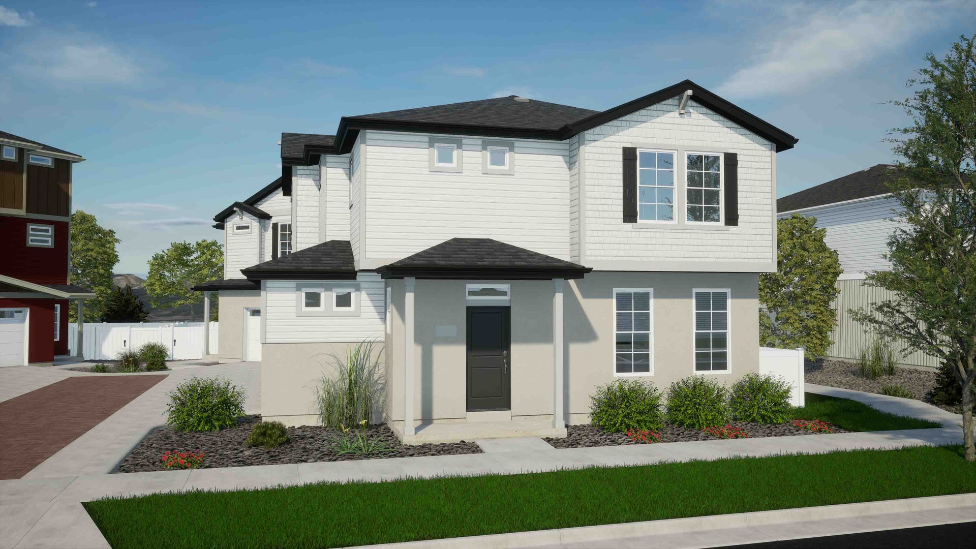 Rendering of Shire Elev E, color scheme 5